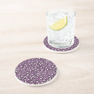 Leopard Pattern, Leopard Spots, Paarse Leopard Zandsteen Onderzetter