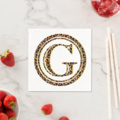 Leopard Pattern Letter "G" Servet (Insitu)
