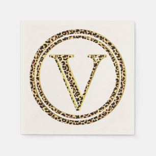 Leopard Pattern Letter "V" Servet