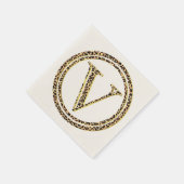 Leopard Pattern Letter "V" Servet (Hoek)