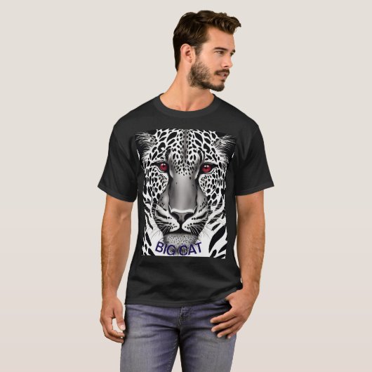 Leopard Pattern Mannen Wild T-shirt (Voorkant volledig)