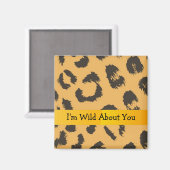 Leopard Pattern met Cute Gezegde Magneet (Voorkant / Achterkant)
