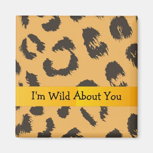Leopard Pattern met Cute Gezegde Magneet (Voorkant)