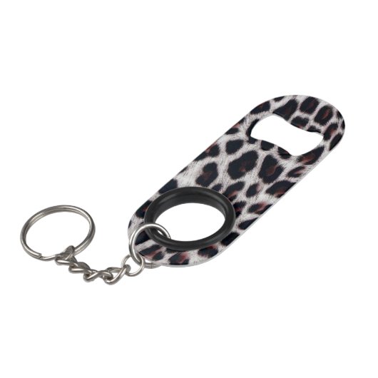 Leopard Pattern Mini Flessenopener (Voorkant Gekanteld)