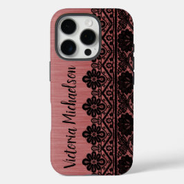 Leopard Pattern op Roze iPhone 16 Pro Hoesje