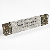 Leopard Pattern Print Name plate Naambordje