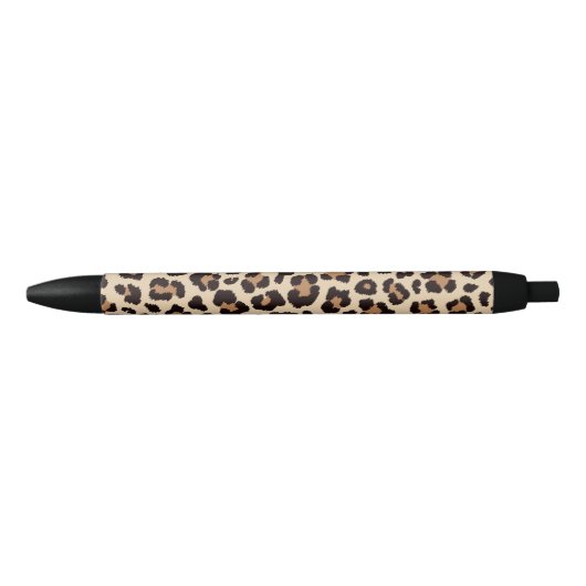 Leopard Pattern Print  Zwarte Inkt Pen (Voorkant)