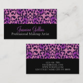 Leopard Pattern Professional Makeup Artist Visitekaartje (Voorkant / Achterkant)