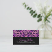 Leopard Pattern Professional Makeup Artist Visitekaartje (Staand voorkant)