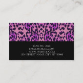 Leopard Pattern Professional Makeup Artist Visitekaartje (Achterkant)