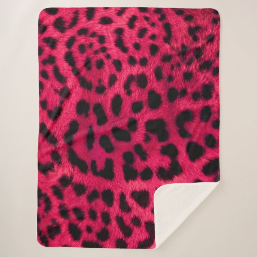Leopard Pattern Sherpa Deken (Voorkant)