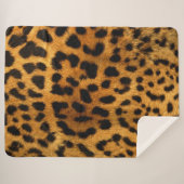 Leopard Pattern Sherpa Deken (Voorkant (horizontaal))