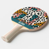 Leopard Pattern Tafeltennisbatje (Voorkant Gekanteld)