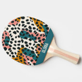 Leopard Pattern Tafeltennisbatje (Zijkant)
