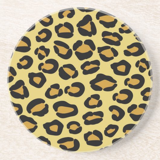 Leopard Pattern Zandsteen Onderzetter (Voorkant)
