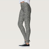 Leopard Patterned Grey over houtskool Leggings (Links)