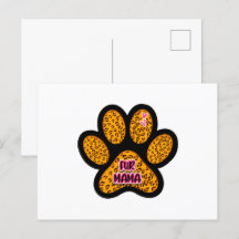 Leopard Paw Print Fur Mama Dog Cat Lovers