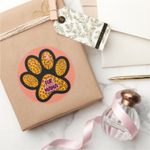 Leopard Paw Print Fur Mama Dog Cat Lovers