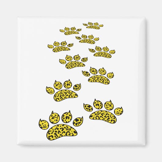 Leopard Paw Print Magneet (Voorkant)