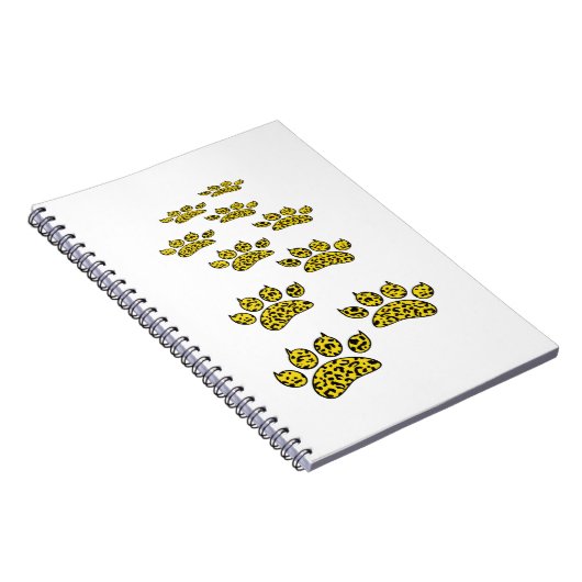 Leopard Paw Print Notitieboek (Rechterzijde)