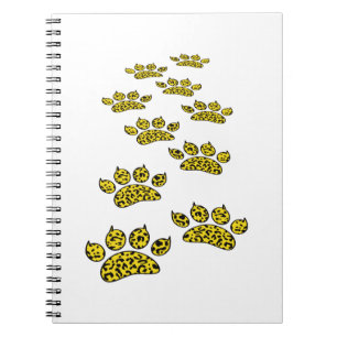 Leopard Paw Print Notitieboek