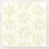 Leopard Paw Print Patroon Glazen Onderzetter (Achterkant)