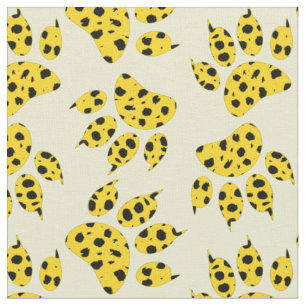 Leopard Paw Print Patroon Stof