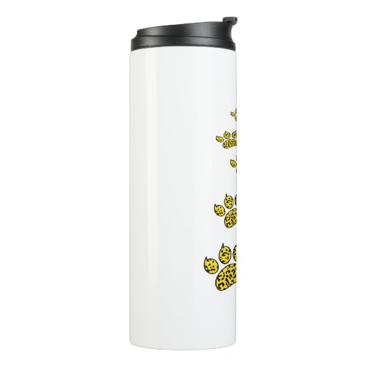 Leopard Paw Print Thermosbeker (Gedraaid links)