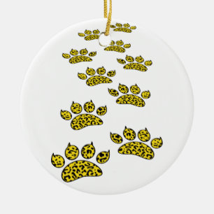 Leopard Paw Print Throw Keramisch Ornament