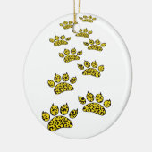 Leopard Paw Print Throw Keramisch Ornament (Links)