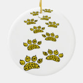 Leopard Paw Print Throw Keramisch Ornament (Achterkant)