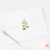 Leopard Paw Print Throw Ronde Sticker (Envelop)