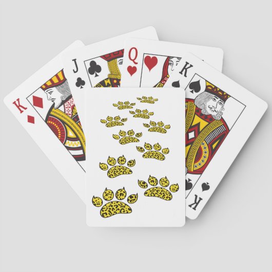 Leopard Paw-printkaarten Pokerkaarten (Achterkant)