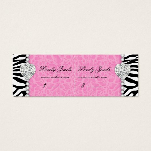 Leopard Pearl Joyaux en dentelle Prix Balise rose  (Devant)