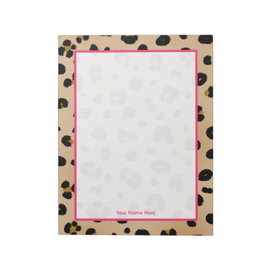 Leopard Personalized Notitieblok (Gedraaid)