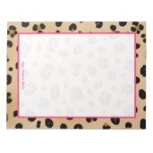 Leopard Personalized Notitieblok (Voorkant)