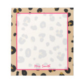Leopard Personalized Notitieblok (Voorkant)