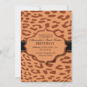Léopard - peu commun - invitations d'anniversaire (Devant)