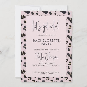 Leopard Pink Laten we Wilde Bachelorette halen Kaart