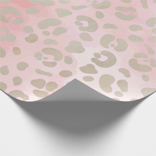 Leopard Pink Pattern Cadeaupapier (Hoek)