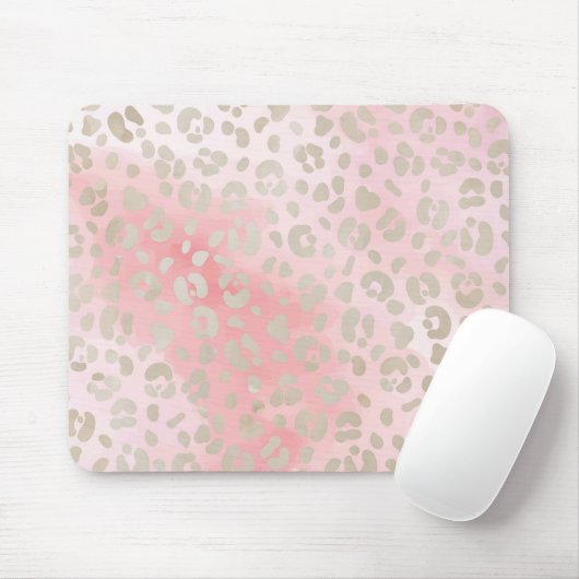 Leopard Pink Pattern Muismat (Met muis)