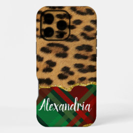 Leopard Plaid iPhone 16 Pro Max Hoesje