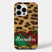 Leopard Plaid iPhone Hoesje (Achterkant)