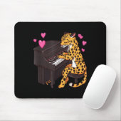 Leopard Playing Ano Valentines Day Funny Leopard  Muismat (Met muis)