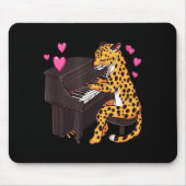 Leopard Playing Ano Valentines Day Funny Leopard  Muismat (Voorkant)