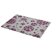 Leopard Polka Dot Black en Hot Pink Print Snijplank (Hoek)
