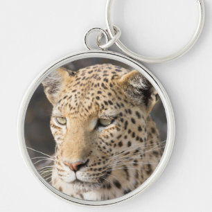 Leopard portret sleutelhanger