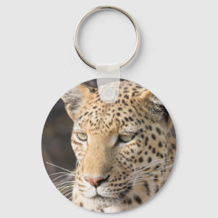 Leopard portret sleutelhanger