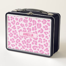 Leopard Preppy Pink Line