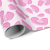 Leopard Preppy Pink Line Cadeaupapier (Rol Hoek)